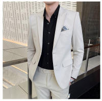 Traje De Boda Para Hombre 2025 Moda Elegante Conjunto De Dos Piezas Ajustado M-4XL Pantalones De Banquete Todo En Uno - details 10