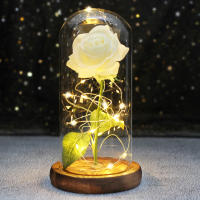 Rosa De Boda Con LED Galaxia Enchanted Con Luz En Domos Regalo De San Valentín Navidad Día De La Madre Belleza Y La Bestia Para Interior - details 9