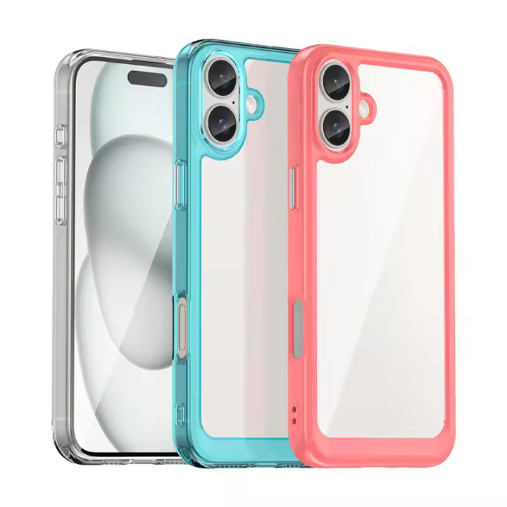 Funda de teléfono transparente para iPhone 16 Plus, carcasa trasera protectora colorida para iPhone 16 Plus 16 Pro Max - 1