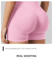 Shorts De Gimnasio Para Mujer CZGUKE Con Cintura Baja Y Ribbed Scrunch Bum Shorts De Yoga Y Deportes Sin Costuras Talla Verdadera - details 4