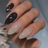 Juego De 24 Uñas Postizas Con Diseño De Flor Y Forma De Coffin Largas Ballerina Frases Francesas Acrílicas Cubiertas Por Encima Para Uñas Artísticas - details 37