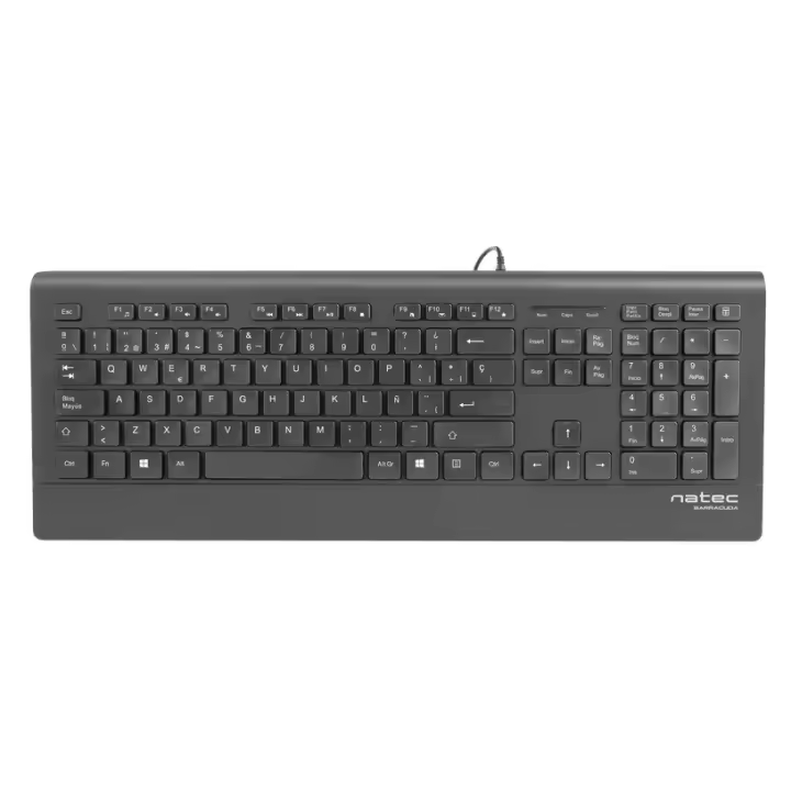 Teclado Natec Barracuda Slim con Recubrimiento de PU y Teclas Multimedia - 1
