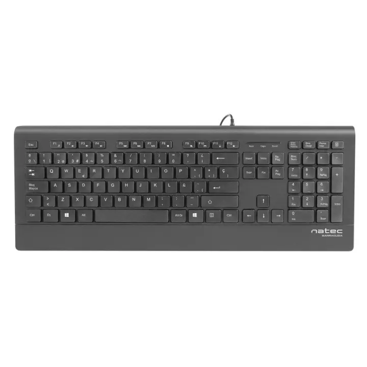 Teclado Natec Barracuda Slim con Recubrimiento de PU y Teclas Multimedia - 1