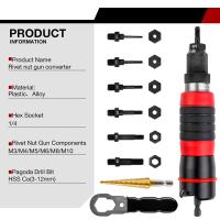 Adaptador De Broca Eléctrico Para Clavos Y Tornillos M3 M4 M5 M6 M8 M10 Kit De Herramientas Para DIY En El Hogar Incluye Broca 3-12mm Y Pistola De Clavado - details 3