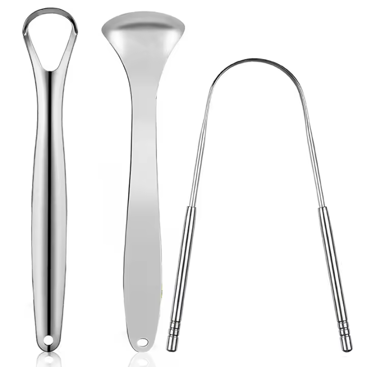 Limpia Lenguas De Acero Inoxidable Para Adultos Y Niños Portátil Elimina La Capa Del Lenguaje Cuidado Oral Personalizado Herramienta Dental - 1