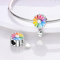 Encantos De Cocodrilo Plateado En Plata Con Dibujo Colorido Encantos Colgantes Para Pulseras Y Collares Joyería DIY - details 80