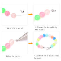 100PCS/Box Tiras De Acero Inoxidable Para Joyería DIY Con Cierre De Hilo Dorado Cubiertas De Nudo Accesorios Para Pulseras Y Collares - details 2