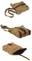 Bolsa De Motocicleta Impermeable De Lona Con Aceite Y Cera Vintage Mochila Cruzada Pequeña Para Almacenamiento Y Herramientas Delanteras De Coche Eléctrico - details 2
