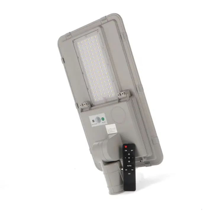 IluminaShop - Farola Solar de LED para Alumbrado Publico 100W IP65 Chip Sanan con Sensor Crepuscular / Movimiento con Control Remoto - 1