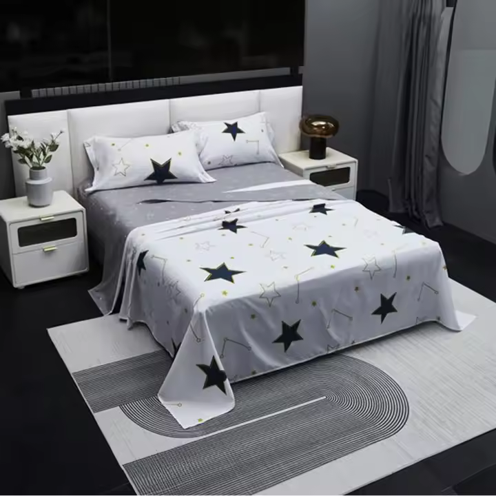 PLUSHOME Juego de Sábanas de Microfibra de Poliéster Suave Hasta 5 Piezas Tapa, Sábana Bajera y Fundas de Almohada Cama 90 160x260, 135 210x260, 150 230x260 Cm 180 250x270 Cm - Suavidad Duradera - Fácil Cuidado - Resistencia a las Manchas - 1