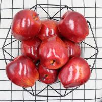 6PCS Manzanas Artificiales Realistas Decoración Para Fiesta Boda Cocina Hogar Fotografía Tamaño Real Hechas De Plástico - details 1