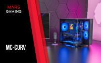 Mars Gaming MC-CURV, Caja Gaming ATX, Triple Cristal Templado Curvado Continuo Frontal y Lateral, Estructura Doble Cámara, Semitorre PC Compacta con Amplia Capacidad Interna, USB-C y USB 3.0, Caja PC Negra o Blanca - details 0