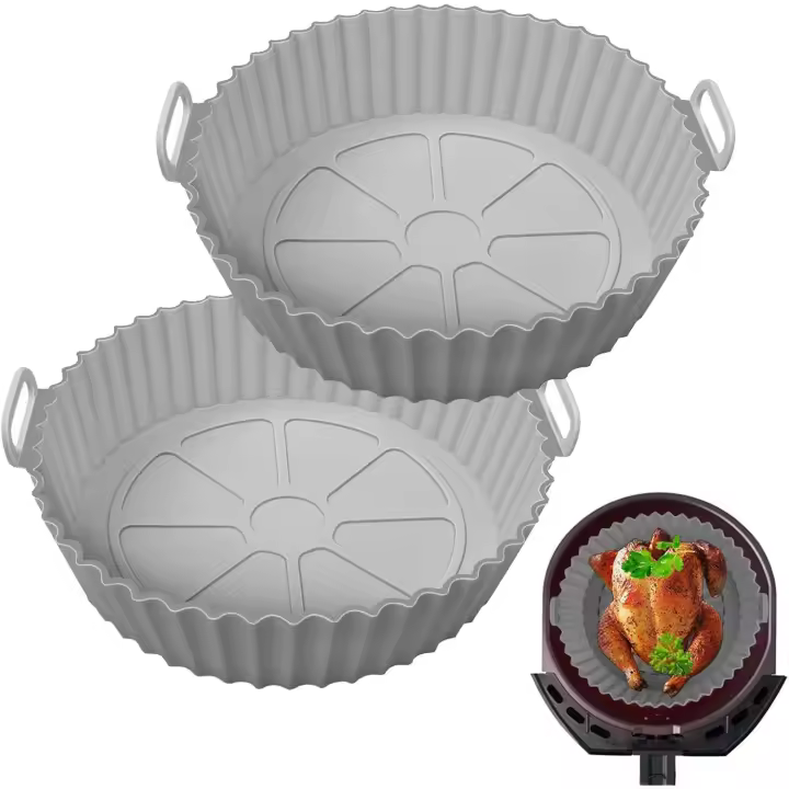 Revestido de silicona para freidora de Aire, paquete de 2 reutilizados de silicona reutilizables para freidora de Aire, accesorios - 1