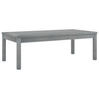 vidaXL Mesa de centro de madera maciza de acacia gris 100x50x33 cm - details 0