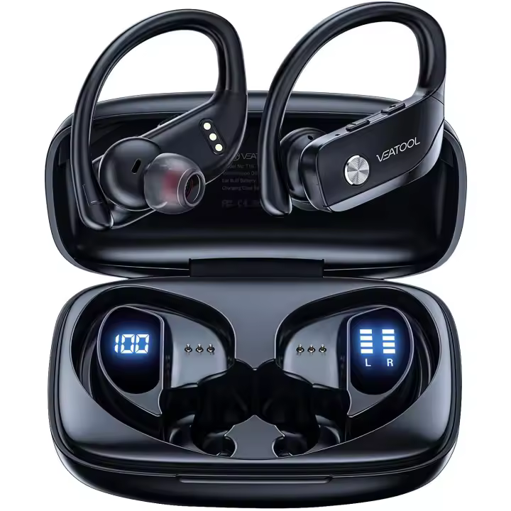 Súper Bajo inalámbrico Reducción de ruido Auriculares Bluetooth para Deportes de 6-8 horas de reproducción HD Hi-Fi Microphone - 1