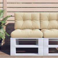vidaXL Cojines para palets 2 unidades tela en color Beige/Verde/Gris y más | acolchados duraderos para sofás de jardín terraza exterior - details 0