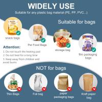 Mini sellador de bolsas, sellador tÃ©Rmico de mano, vendedor de bolsas de plástico 2 en 1, máquina de adhesivo portátil recargable al vacío, para plástico, with chips - details 2
