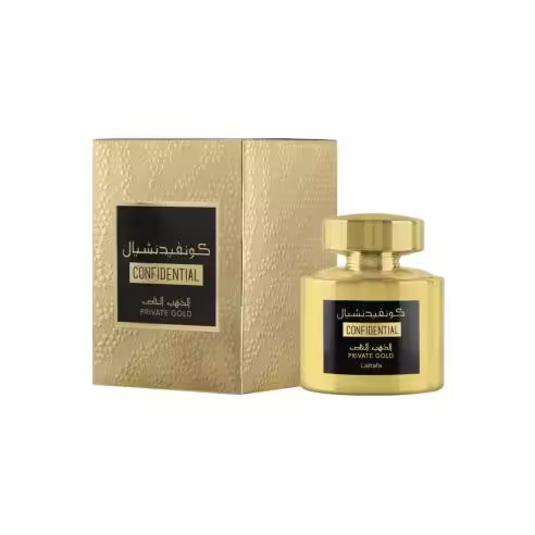 Perfume Confidential Private Gold de Lattafa - EAU DE PARFUM 100 ML - FRAGACIA ORIENTAL - 1