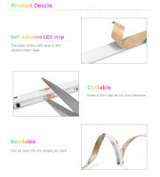 Tira De LED Flexible RGB IC Addressable 12V WS2811 Dream Color COB Con 576 LEDs/m Alta Densidad Para Decoración De Paredes - details 3