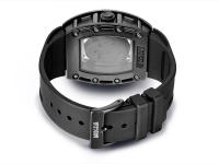 Reloj De Cuarzo Para Hombre Con Correa De Silicona Negra Luminosa Y Dial Rectangular De Armadura Calavera Estrellada BGL1612G-2 - details 21