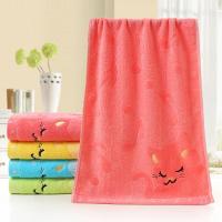 Toalla De Bano Suave Para Niños Con Patrón De Gato Bordado Tamaño 25x50cm Producto Para Bebés Hecho De Fibra De Bambú 100% - details 1