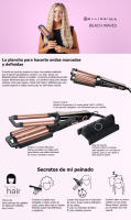 Bellissima Plancha de cabello Bellissima My Pro Beach Waves GT20 400, Revestimiento de Cerámica, Para Hacer Ondas Anchas y Estrechas, Efecto Natural, 3 Niveles de Temperatura 160-200 °C - details 0