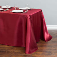Mantel De Satén Para Fiestas Cumpleaños Bodas Eventos Al Aire Libre Hotel Banquete Comidas Hogar Decoración Tamaño Grande Poliéster 100% - details 3