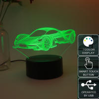 Lámpara De Ilusión Optica 3D Con Toque Y 7 Colores Cambiantes Luz Nocturna Para Dormitorio Figura De Caballo En Caballo - details 0
