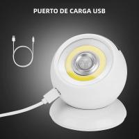 Lámpara De Pared Magnética Con Sensor De Movimiento PIR Luz De Noche LED COB 360° Rotativa USB/Batería Para Dormitorio Baño Cocina - details 11