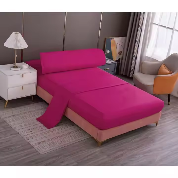 Juego de Sábanas 3 Piezas: Sábana Encimera, Sábana Ajustable y Funda de Almohada sin Bolas - 1