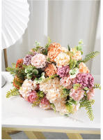 Bouque De Flores Artificiales Hydrangea En Rosa Para Decoración De Hogar Bodas Fiestas Accesorios De Decoración De Party - details 2