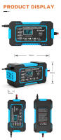 Cargador De Batería De Coche Inteligente EAFC 12V 6A Con Pantalla LCD Reparación De Pulso Automático Mantenimiento Para Baterías De Agua Y Ácido Lead-Acid - details 16