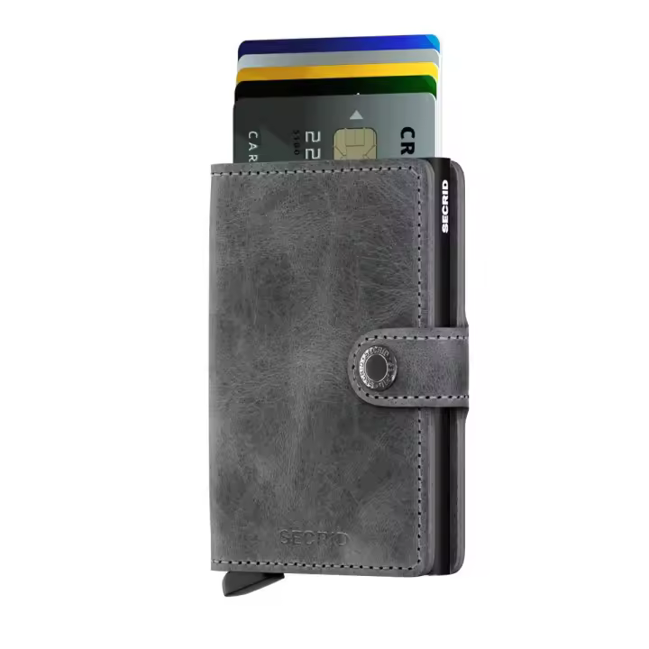 Cartera secrid miniwallet vintage grey-black - 1