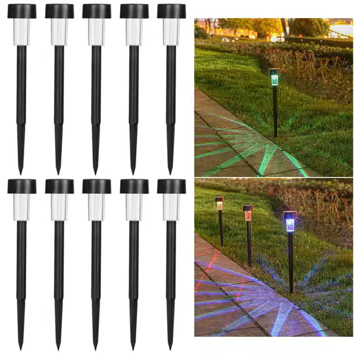 10PCS Lámparas Solares Para Jardín Impermeables Iluminación Inteligente LED Para Camping Al Aire Libre Decoración De Parque Y Calle - 1
