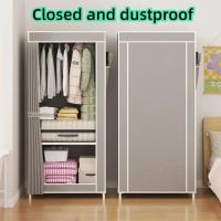 Gabinete De Almacenamiento Plegable Y Antipolvo Para Ropa Minimalista Organizador De Armario Para Dormitorio Estudiante Material No Tejido - details 0