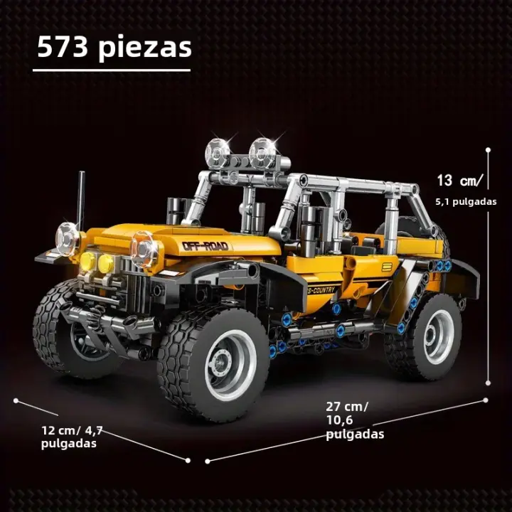 Conjunto De Bloques De Construcción Deportiva Técnica Para Coche 573 Piezas Juguete De Vehículo Retroalimentado Regalo Ideal Para Cumpleaños Y Navidad Para Niños - 1