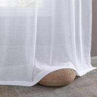JINCHAN Cortinas Transparentes De 1 Panel Para Sala De Estar Y Dormitorio Efecto De Tela De Lino Cortina De Ventana Con Bolsa De Rodamiento Modernas Y Sencillas - details 10