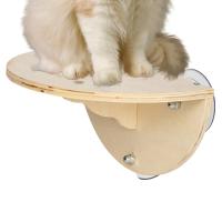 Asiento Para Gato En Ventana Espacioso Con 3 Ventosas Sillita De Madera Para Gatos Jóvenes Y Adultos Tamaño 29.5/19/14.5cm - details 0