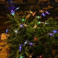 Luces Solares De Libélula Para Jardín 6LED Impermeables Con Palito Para Decoración De Camino Patio Exterior Arte Deco - details 4