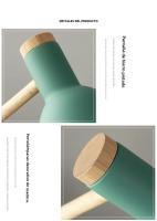 Lámpara De Mesa De Madera Creativa LED E27 Luz De Escritorio Protección Ocular Para Lectura Y Dormitorio Iluminación De Pared - details 1