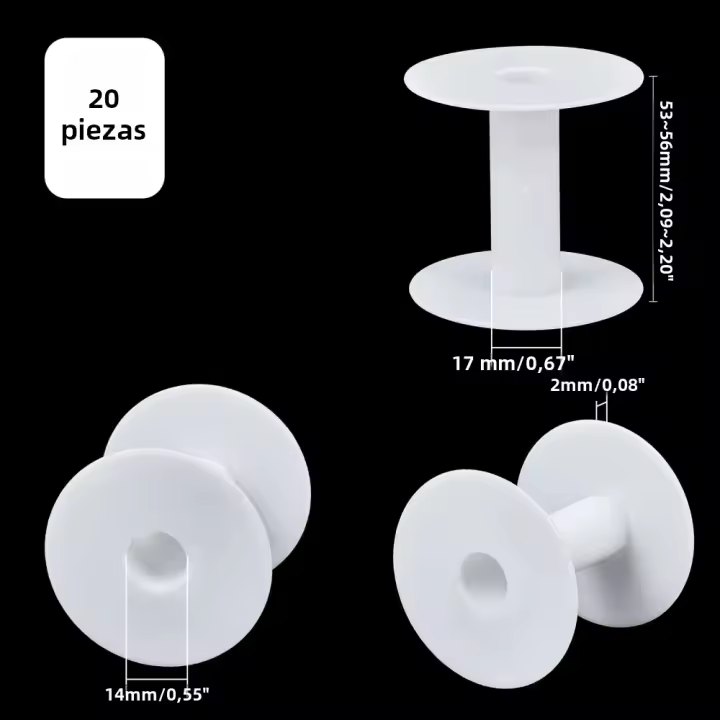 20pcs Hilos De Plástico Vacíos Para Manualidades Tamaño 3 Pulgadas Bobinas Para Hilo Cuerda Cadena De Cordón De Hilo - 1