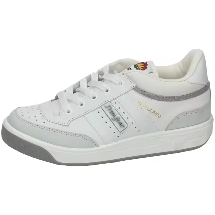 Deportivos marca JHAYBER para hombre en color blanco. Deportivas Jhayber Olimpo Blancas para hombres, deportivas clásicas de piel hechas en España - 1