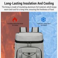 Mochila refrigeradora aislada a prueba de fugas con compartimento para el almuerzo, mochila de Camping resistente al agua para Picnics, viajes y Deportes - details 12