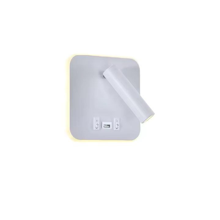 Lámpara De Lectura Nórdica Minimalista Con Puerto USB Y Ángulo Ajustable Para Dormitorio Y Hotel Decoración De Pared Con Luz LED Duradera - 1