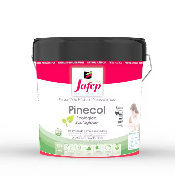 Pinecol Jafep No contiene formol, coalescentes, disolventes, amoníaco ni otras sustancias volátiles, lo que le confiere un escaso olor y la nula emisión de sustancias tóxicas o nocivas para las personas o el medio ambiente. El acabado es mate, de excelent - 1