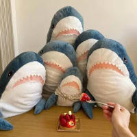 Juguete De Peluche Tiburón 30cm Almohada De Animal Marítimo Suave Regalo De Cumpleaños Para Niños Y Niñas Decoración De Fiesta - details 5