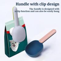 2 cucharas para comida para mascotas, cucharas para comida para perros con mango con clip de sellado, cucharas medidoras para comida para perros, cucharas para comida para gatos - details 1