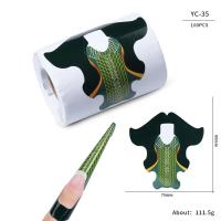 100pcs Formas De Uñas Artísticas Para Gel UV Extensión De Acrílico Estampado Francés Herramienta De Manicura Stencil Adhesivo Creativo Y Conveniente Para Uso Profesional O Doméstico - details 38