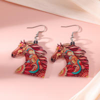 Pendientes Colgantes De Acrílico Para Mujer Con Diseño De Zorro Arcoíris Flor Y Pájaros Moda Joyería Larga Para Niñas Y Adolescentes - details 4