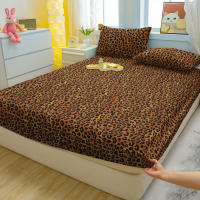Sábana Fitted Moderna Y Sencilla Con Estampado De Leopardo En Matte Para Cama Sin Incluir Fundas De Almohada Material De Poliéster 100% - details 1